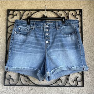 Torrid denim cut off shorts - size 20 - medium wash blue